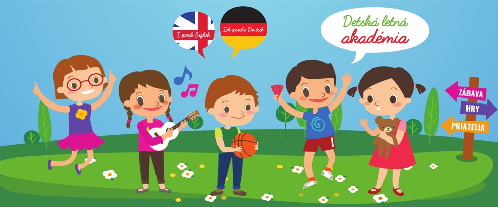LETNÁ DETSKÁ AKADÉMIA - AUGUST 2019 10. ročník denného tábora pre deti od 5 do 12 rokov. Zážitkový program plný neutíchajúceho smiechu a úsmevov s jazykovým programom. Získať viac informácii